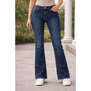 Levis Women’s Bootcut Jeans Dark Wash Stretch Demin Flare Leg Size 22m 36w X 32